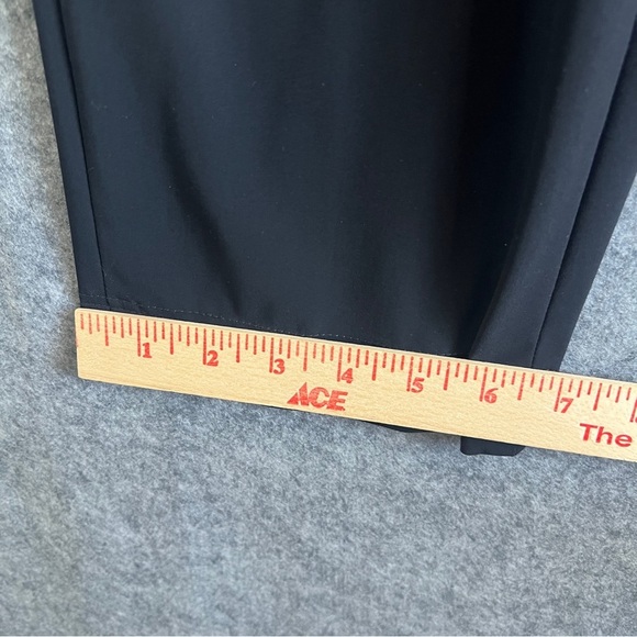 ELEMENTE CLEMENTE Side Zip Flat Front Pants Polyester Spandex Black Size 2 US 8 - Picture 9 of 12